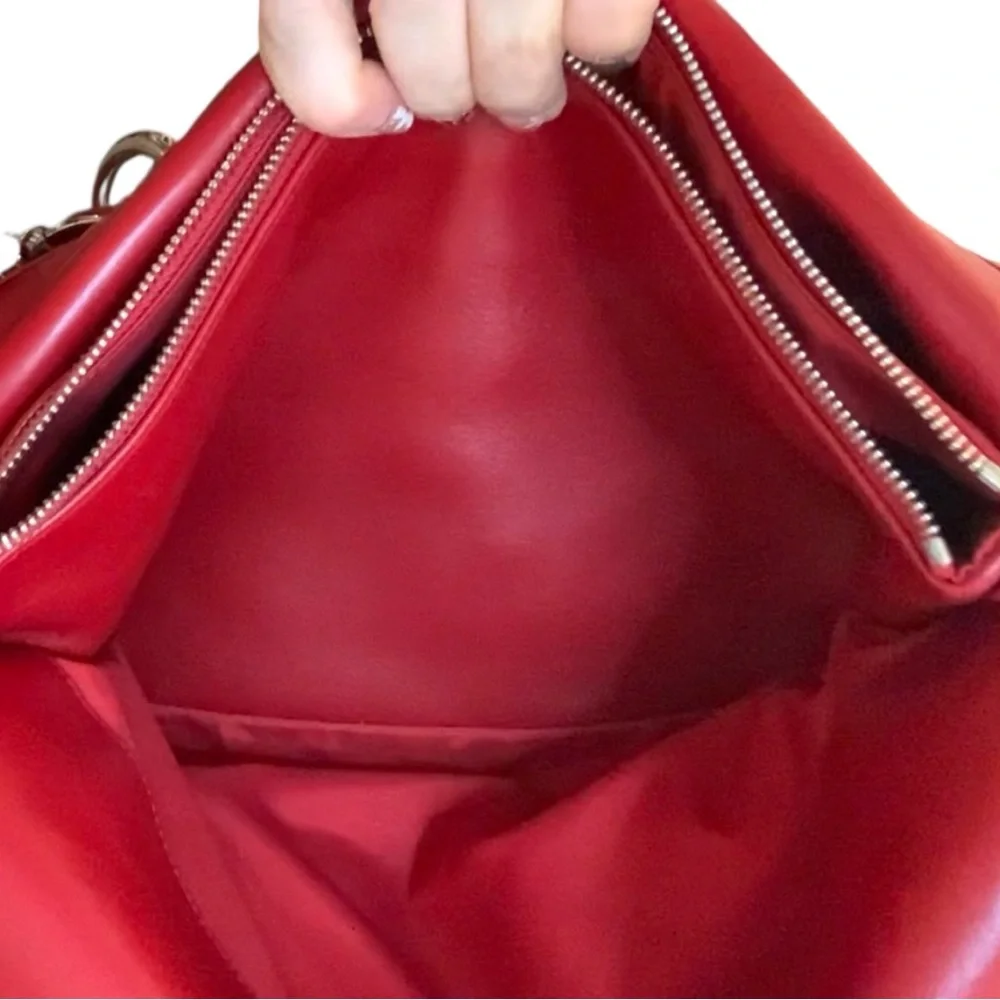 Christian Dior Medium Granville Cannage Bag Red Quilted Lambskin Leather - Picture 4 of 14